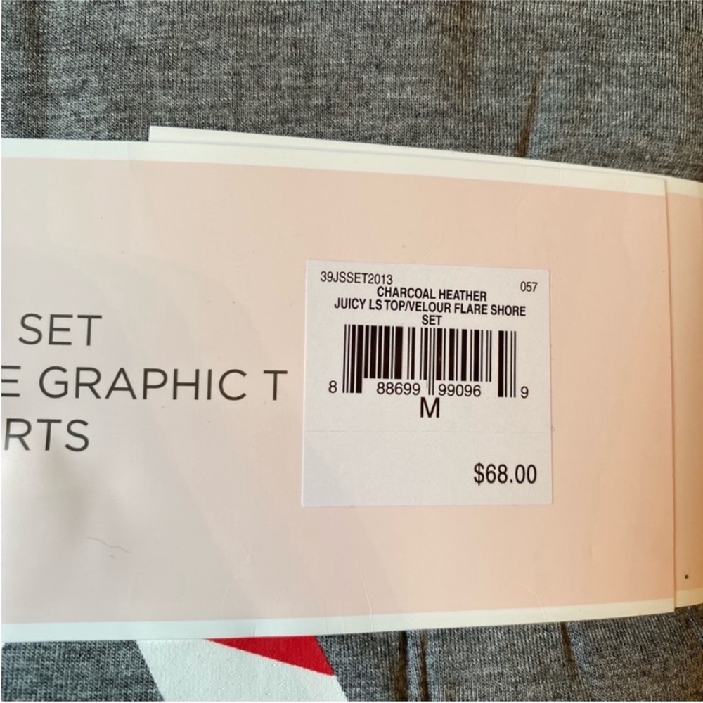 NWT Juicy Couture PJ Set Christmas Pajamas in Red Gray  🩵Price is Firm🩵 - Picture 10 of 11
